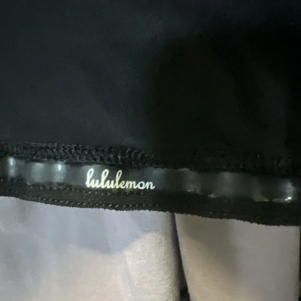 Lululemon  Circuit Breaker Skirt II Luminesce Splatter White Black Print Size 6